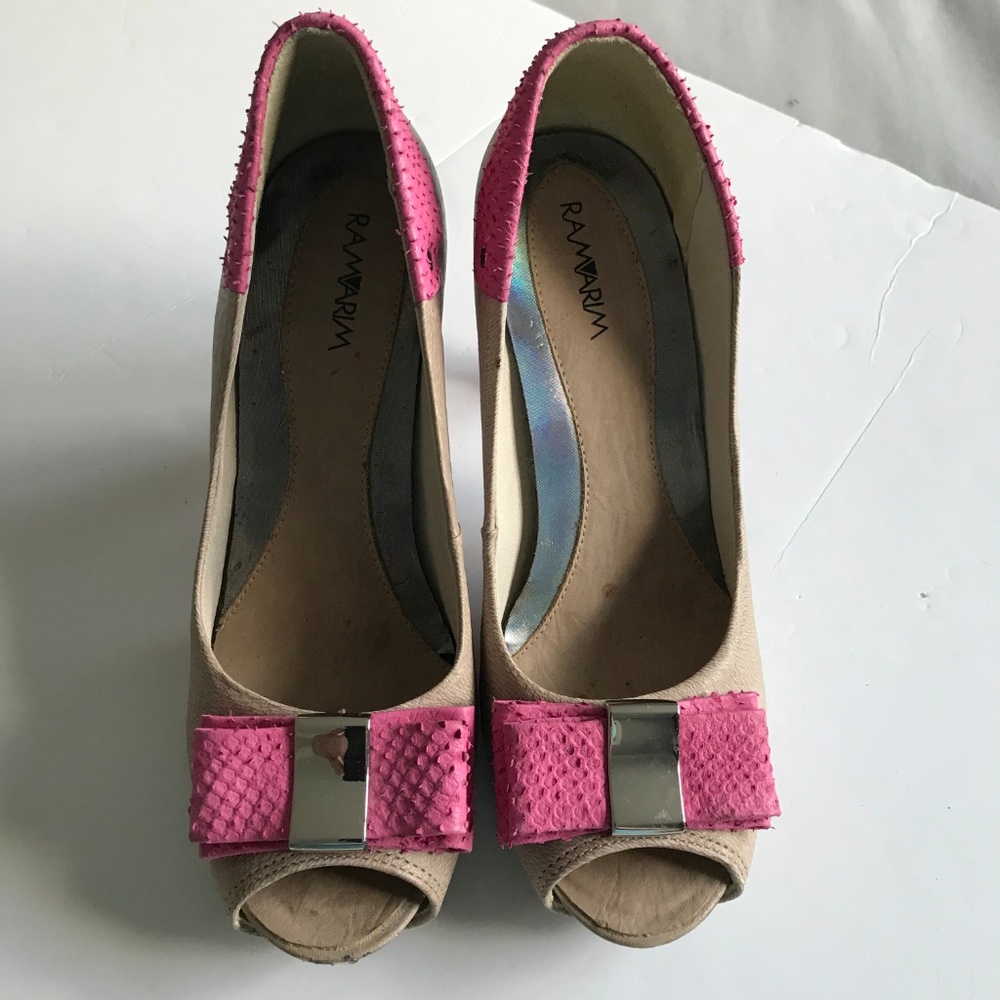 Ramarin open toe leather pumps Sz 7 (S-61) - Picture 8 of 8